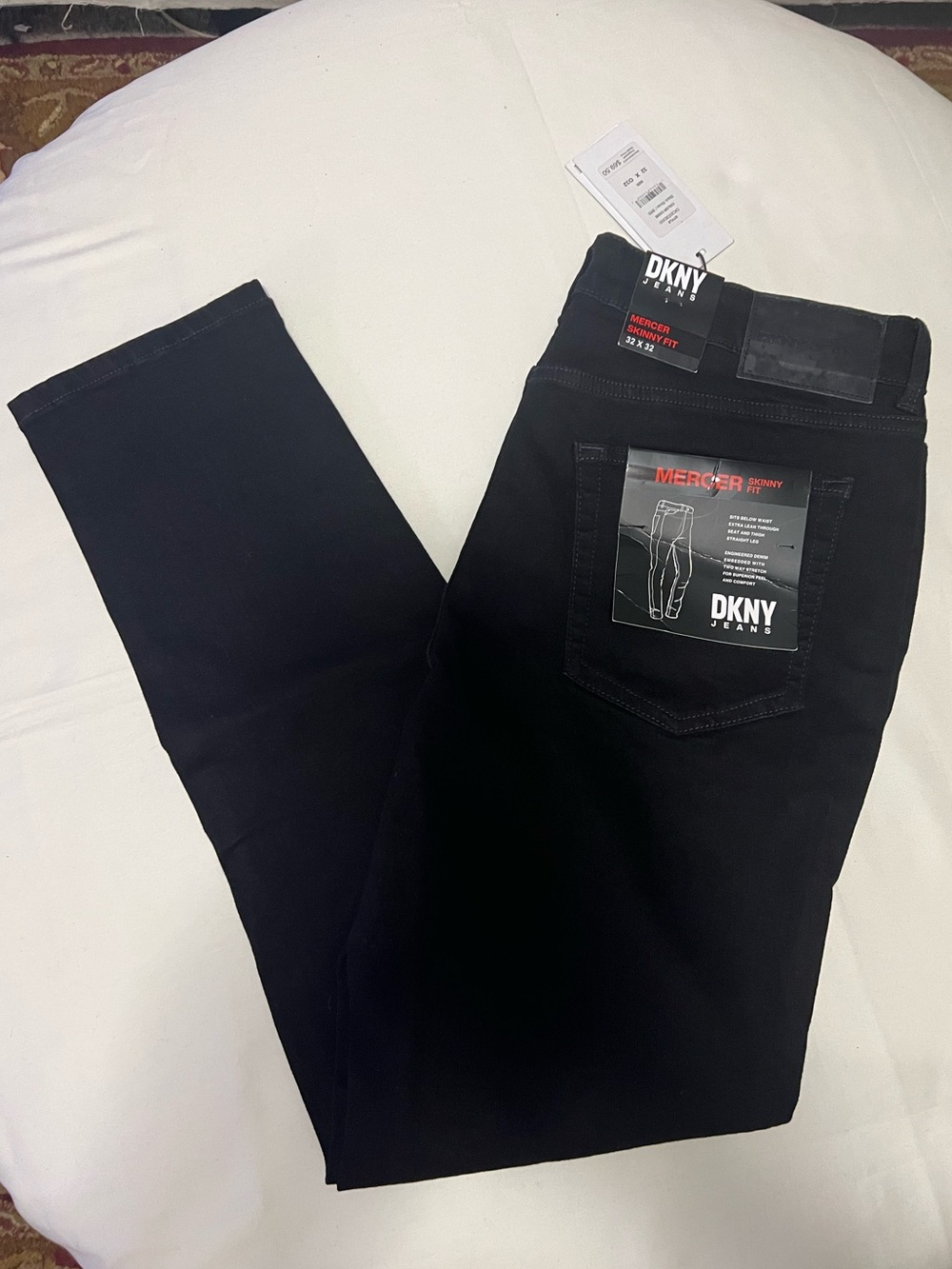 DKNY Men's Mercer Skinny Fit Jeans in Black Rinse